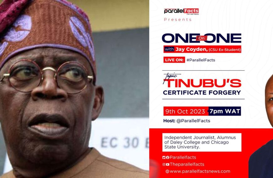 Tinubu is Finished. Forged Certificate. Identity Theft & More.